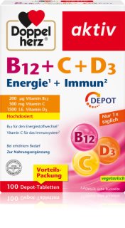 Doppelherz B12 + C + D3 Tabletten zur Unterstützung des Immunsystems