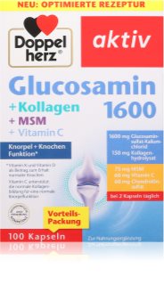 Doppelherz Glucosamin 1600 + Collagen + MSM Kapseln zur Unterstützung der Gesundheit des Bewegungsapparats 113 g