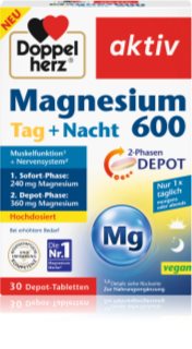 Doppelherz Magnesium Tag + Nacht 600 Tabletten trägt zur normalen Funktion des Nervensystems bei 76 g