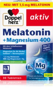 Doppelherz Melatonin + Magnesium 400 Tabletten bei Schlafstörungen 62 g