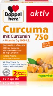 Doppelherz Curcuma 750 Kapseln zur Stärkung des Immunsystems 94 g