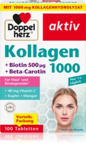 Doppelherz Aktiv Kollagen 1000 Tabletten für schöne Haare, Haut und Nägel