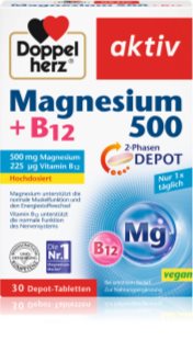 Doppelherz Magnesium 500 + B12 Tabletten trägt zur normalen Funktion des Nervensystems bei 268 g