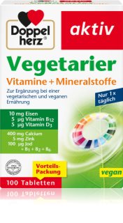 Doppelherz Vegetarier Vitamine + Mineralstoffe Tabletten zur Unterstützung des Energiestoffwechsels