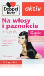 Doppelherz active Na włosy i paznokcie + cynk kapsułki włosy i paznokcie 30 caps.