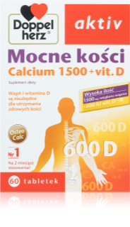 Doppelherz active Mocne kości Calcium1500+vitD tabletki na zdrowe kości 60 tabletek