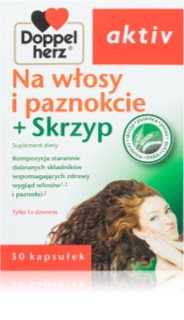 Doppelherz active Na włosy i paznokcie+Skrzyp kapsułki dla zdrowych i pięknych włosów 30 caps.