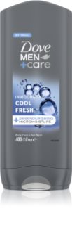 Dove Men+Care Cool Fresh gel de duche para corpo e rosto 400 ml