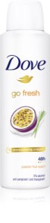 Dove Go Fresh Antiperspirant αντιιδρωτικό σε σπρέι Passion Fruit & Lemongrass 150 ml