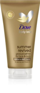 Dove Summer Revived lait auto-bronzant visage et corps