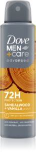 Dove Men+Care Advanced felfrissítő dezodor uraknak Sandalwood&Vanilla 150 ml