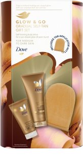 Dove Glow & Go Gradual Self-Tan Gift Set σετ για τέλειο μαύρισμα για γυναίκες