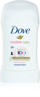 Dove Invisible Care Antiperspirant čvrsti antiperspirant protiv bijelih mrlja bez alkohola Water Lily & Rose 40 ml