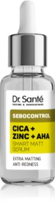Dr. Santé Sebocontrol Cica + Zinc + AHA mattító szérum a kitágult pórusok ősszehúzására 30 ml