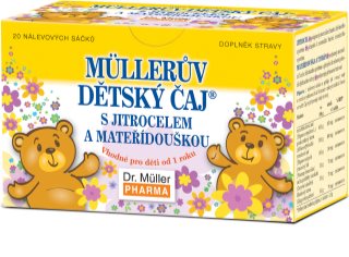 Dr. Müller Müllerův dětský čaj® S jitrocelem a mateřídouškou dětský čaj při kašli a nachlazení 20 ks