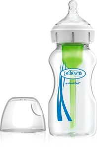 Dr. Brown's Options+ Wide-Neck antikoliková skleněná láhev 270 ml
