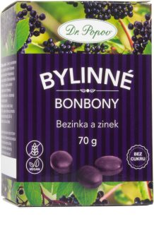 Dr. Popov Bylinné cukríky Bezinka a zinok cukríky 70 g