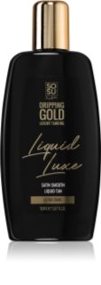 Dripping Gold Luxury Tanning Liquid Luxe Brun-utan-sol vatten för kropp