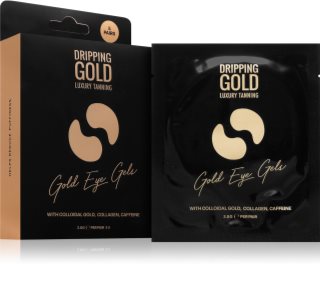 Dripping Gold Luxury Tanning Eye Gels almohadillas reafirmantes en gel para las ojeras con efecto humectante 5 ud
