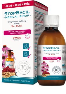 Dr.Weiss StopBacil Medical sirup bylinný sirup pri chrípke a prechladnutí