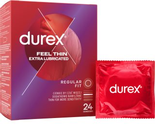 Durex Feel Thin Extra Lubricated condoms 24 pc