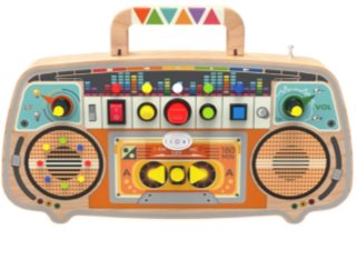 2Kids Toys Activity Board Wooden FM Radio veiklos žaislas 12m+ 1 vnt.