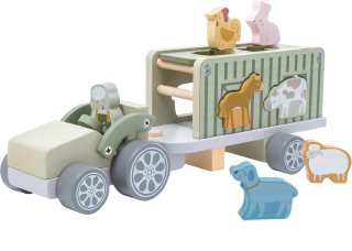2Kids Toys Wooden Car with Animals Spielzeug-Set aus Holz 2y+ 10 St.