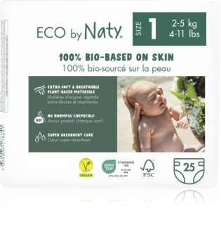 ECO by Naty Nappies Newborn Size 1 jednorazové EKO plienky 2-5 kg 25 ks