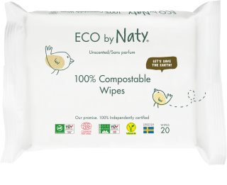 ECO by Naty Unscented 100 % Compostable Wipes vlhčené ubrousky pro děti