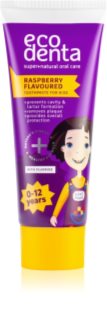 Ecodenta Super + přírodní zubní pasta pro děti příchuť Raspberry 75 ml