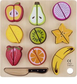 eliNeli Cutting Fruits Schneideobst aus Holz 18m+ 9 St.