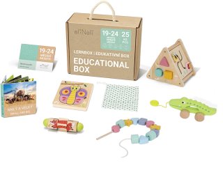 eliNeli Educational Box 19-24 m+ sada hraček ze dřeva