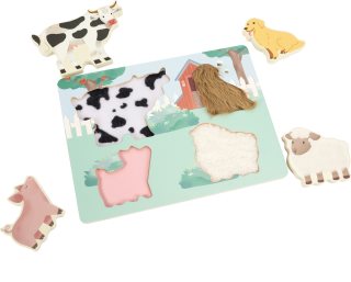 eliNeli Touching Puzzle Farm activity puzzle toy wooden 12m+ 5 pc