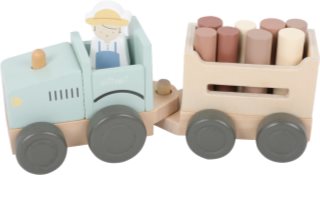 eliNeli Wooden Tractor Farm žaislas iš medienos vaikams 18m+ 10 vnt.