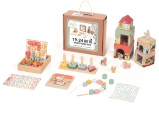 eliNeli Montessori Box 19-24 m žaislų rinkinys iš medienos