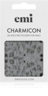 emi Charmicon Black Flowers Αυτοκόλλητα νυχιών 3D #176 1 τμχ