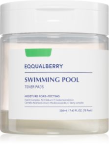 EQQUALBERRY Swimming Pool Toner Pads Peeling-Polsterchen mit feuchtigkeitsspendender Wirkung 70 St.
