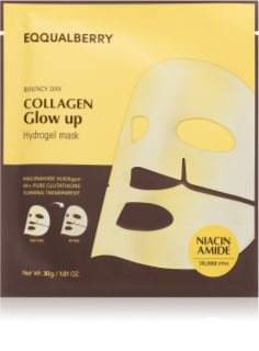 EQQUALBERRY Collagen Glow Up Hydrogel Mask brightening and moisturising sheet mask with gel consistency 30 g