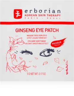 Erborian Ginseng Shot Mask máscara revitalizante em folha para o contorno dos olhos 5 g