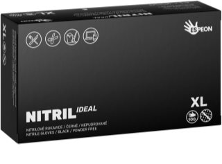 Espeon Nitril Ideal Black rokavice iz nitrila brez pudra velikost XL 100 kos