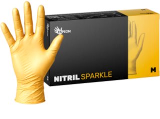 Espeon Nitril Sparkle Pearlescent Gold nitrilové nepudrované rukavice