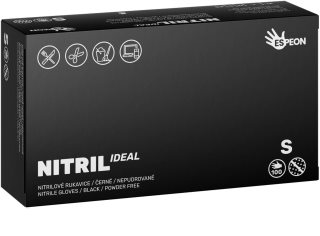Espeon Nitril Ideal3 Black nitrile powder-free gloves size S 100 pc