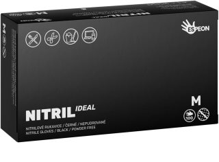 Espeon Nitril Ideal3 Black nitrile powder-free gloves size M 100 pc