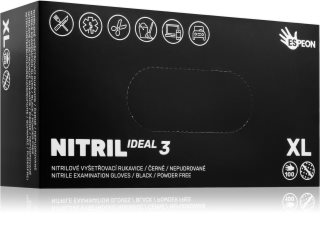 Espeon Nitril Ideal3 Black nitrilové nepudrované rukavice velikost L 100 ks