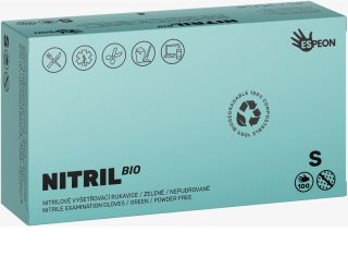 Espeon Nitril BIO Green nitrile powder-free gloves size S 2x50 pc