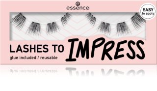 essence LASHES TO IMPRESS ciglia finte con colla e applicatore 8 pz