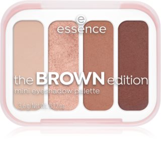 essence The Brown Edition paletka očních stínů mini 3.6 g