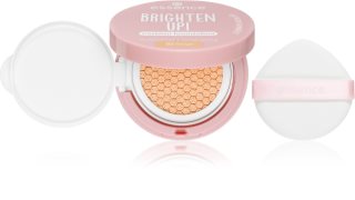 essence BRIGHTEN UP! Cushion Foundation Schwämmchen mit Make up Farbton 03 Beige 12 g