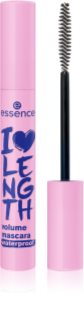 essence I LOVE LENGTH водоустойчива спирала за обем цвят 01 Ultra Black 9 мл.