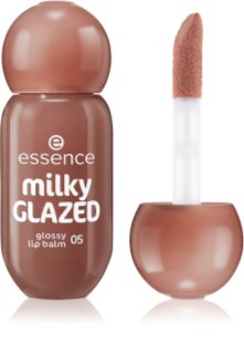 essence milky GLAZED тониращ балсам за устни с блясък цвят 05 Latte-tude 4 мл.